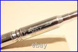 Vintage Unique Hand Carved Ballpoint Pen With Space Rocket And Spaceman