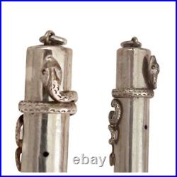 Waterman Ideal Sterling silver snake clip lever filler Fountain Pen 1920