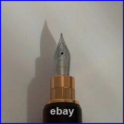 Woodcraft Kenichi Handmade Ebony Fountain Pen Nib Size M Made in Japan Unused