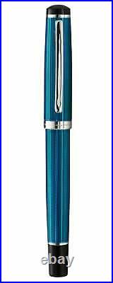 Xezo Handmade Incognito Fountain Pen, Medium Nib. Platinum, Serialized & LE
