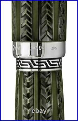 Xezo Handmade Maestro LeGrand Moldavite Green Serialized Fountain Pen, Fine Nib